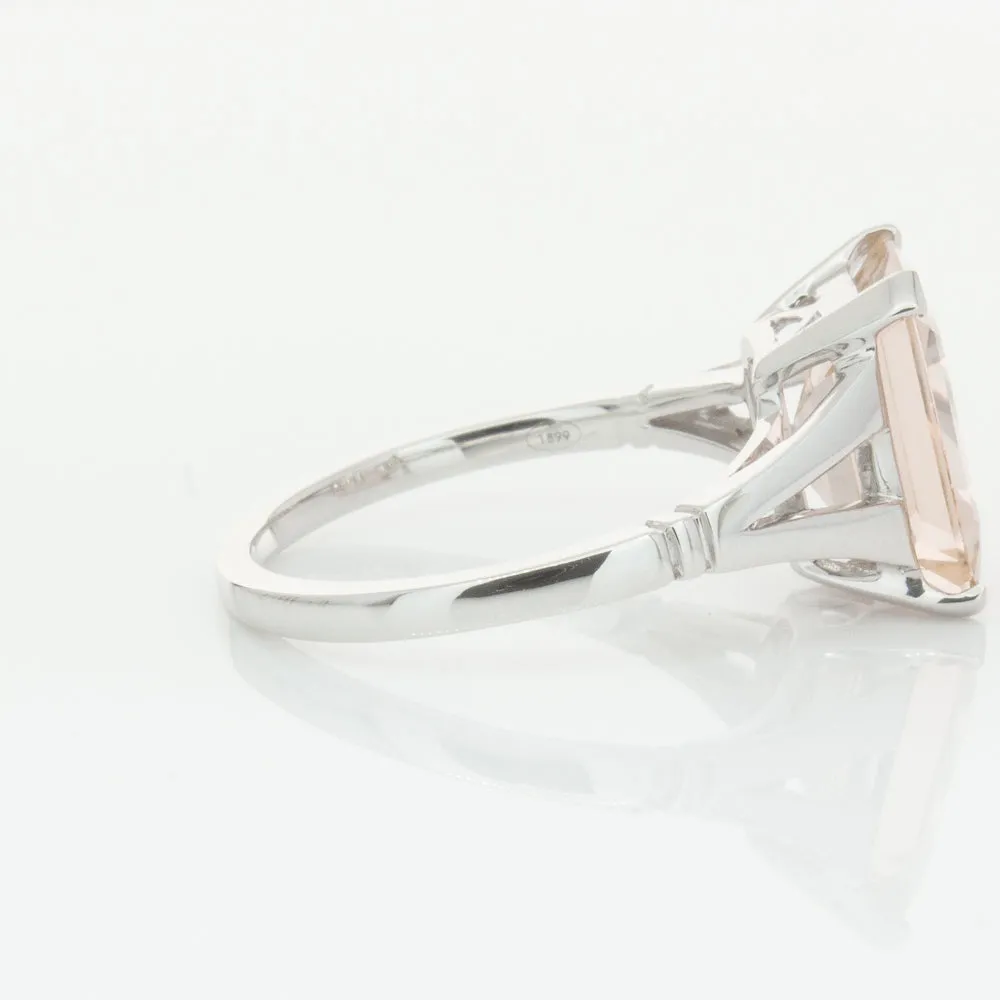 18ct White Gold 3.43ct Morganite Ring