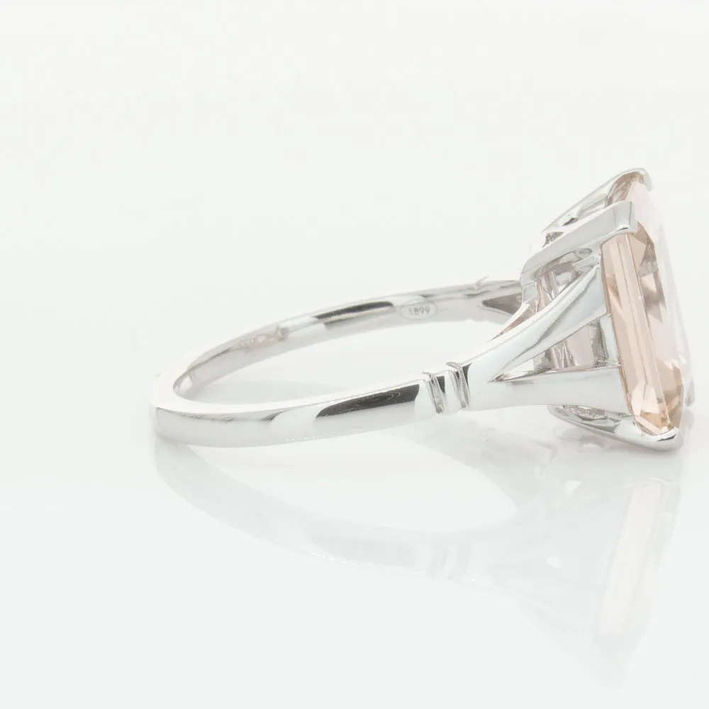 18ct White Gold 3.43ct Morganite Ring
