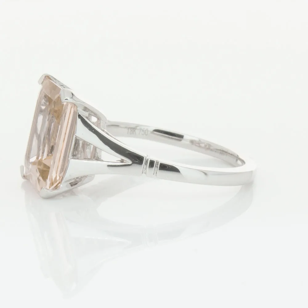 18ct White Gold 3.43ct Morganite Ring