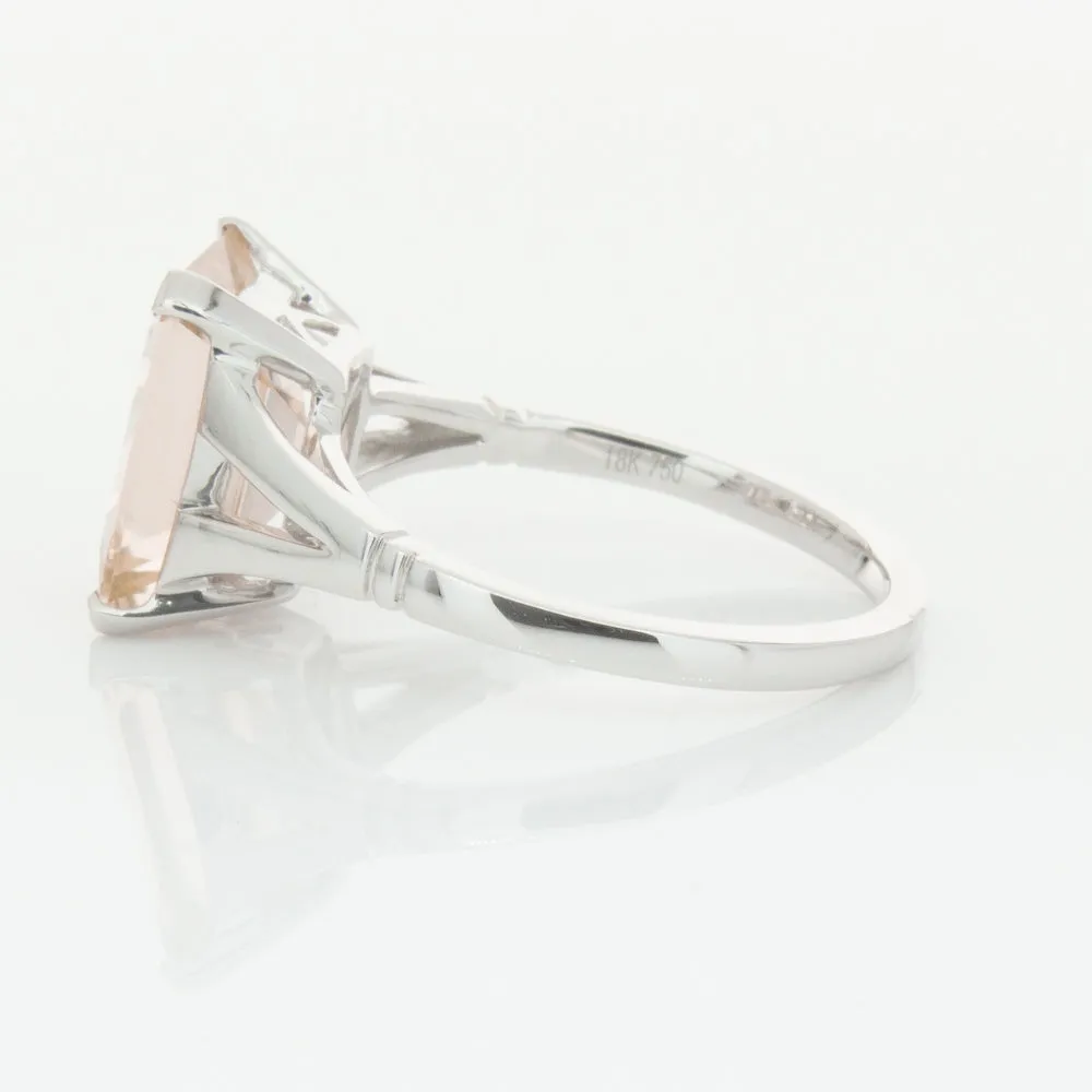 18ct White Gold 3.43ct Morganite Ring