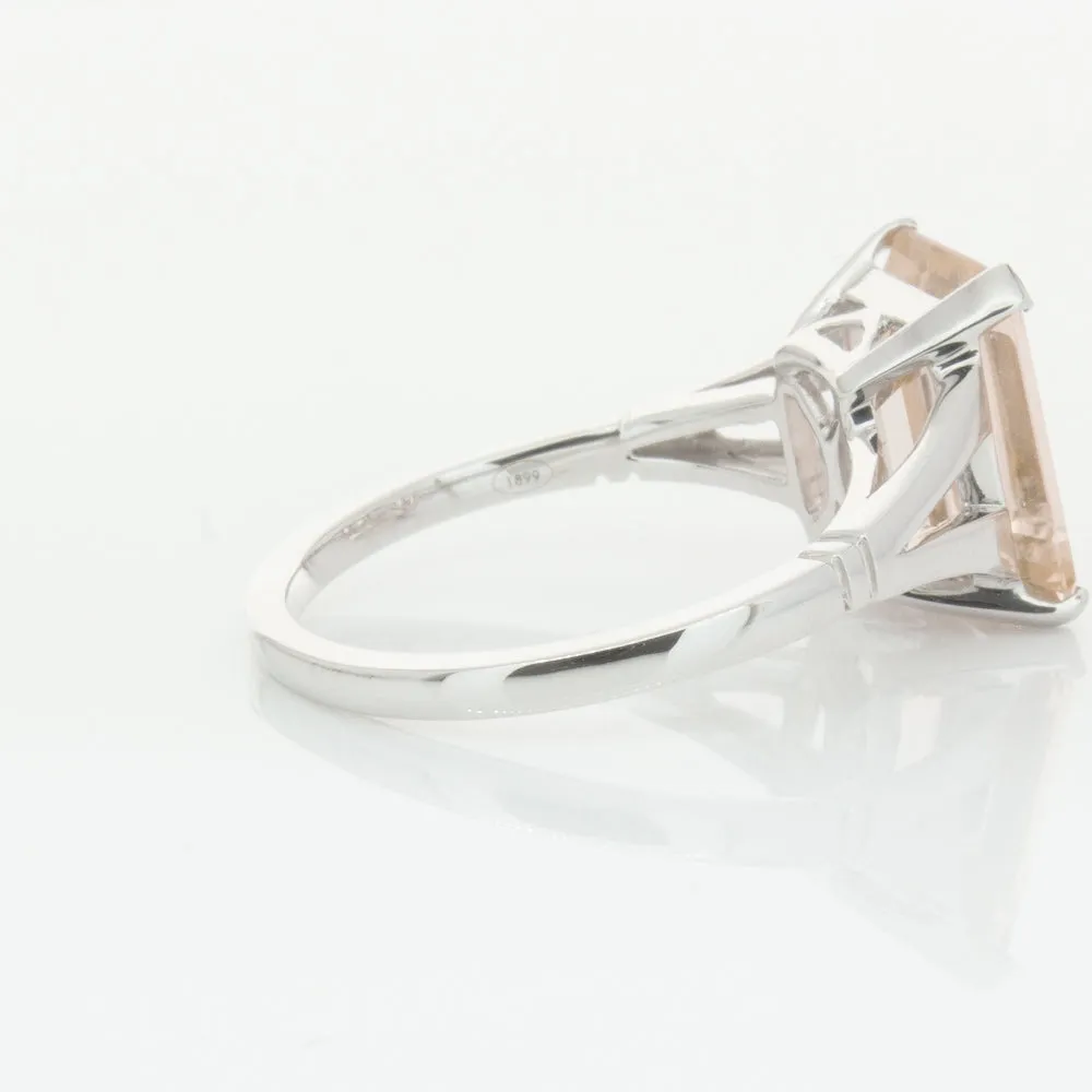 18ct White Gold 3.43ct Morganite Ring