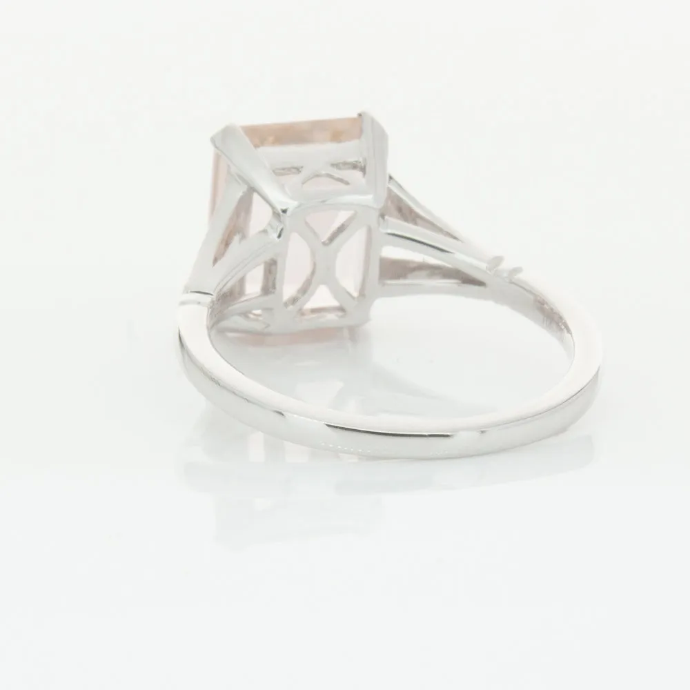18ct White Gold 3.43ct Morganite Ring