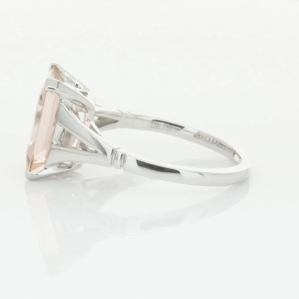 18ct White Gold 3.43ct Morganite Ring