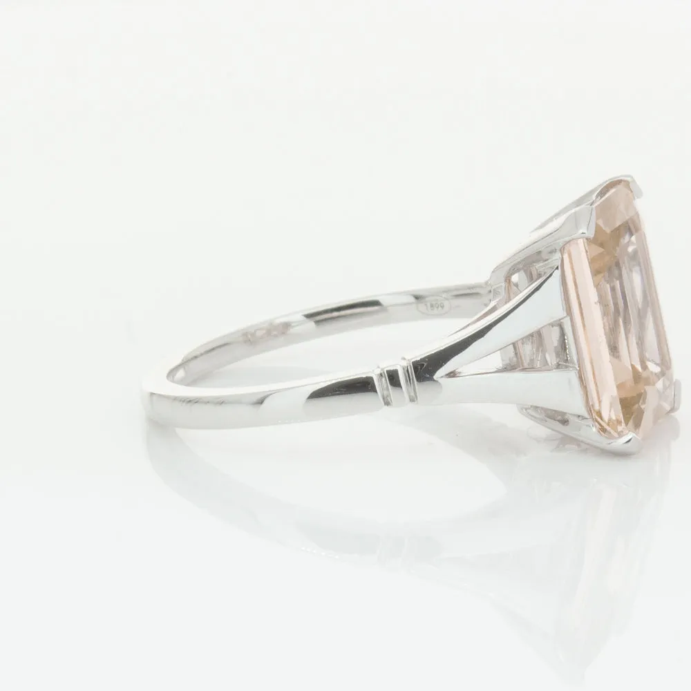 18ct White Gold 3.43ct Morganite Ring