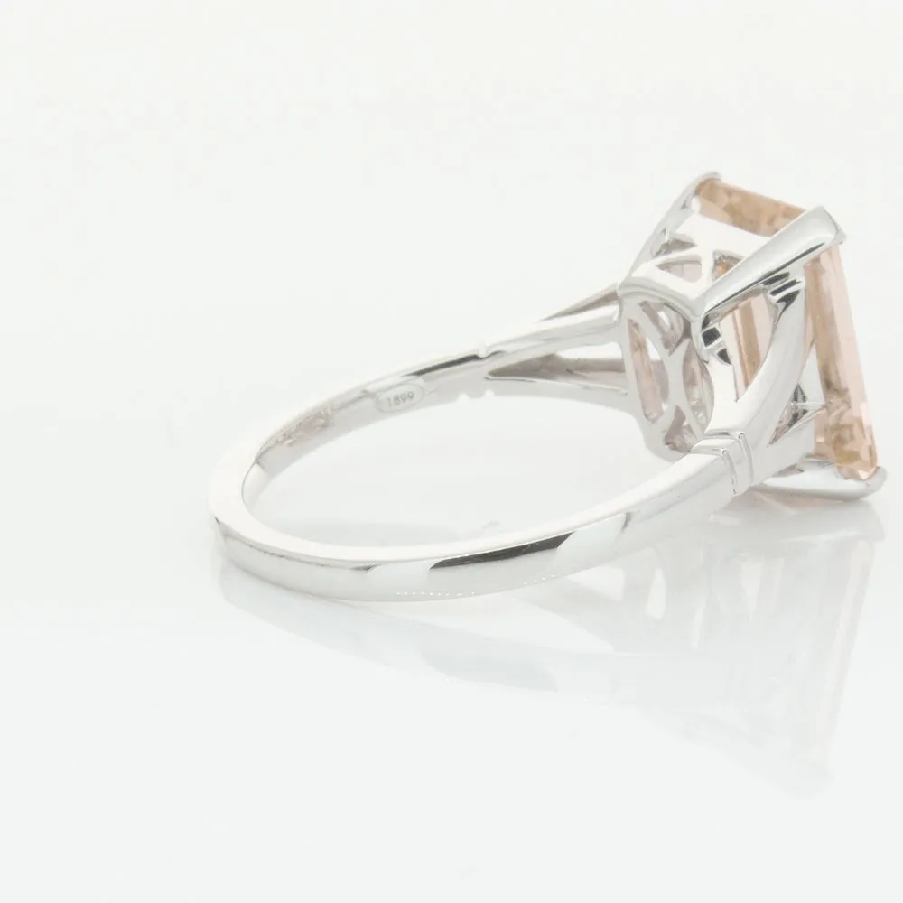 18ct White Gold 3.43ct Morganite Ring