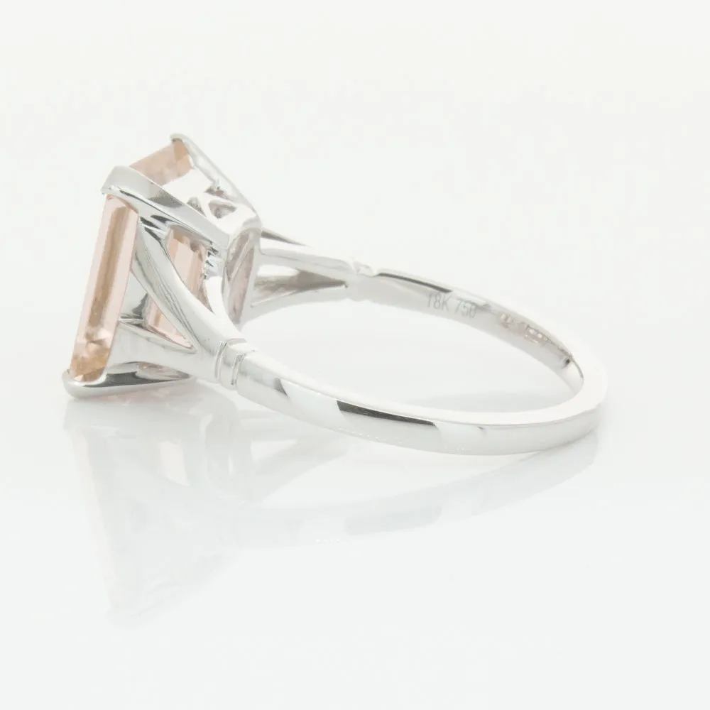 18ct White Gold 3.43ct Morganite Ring