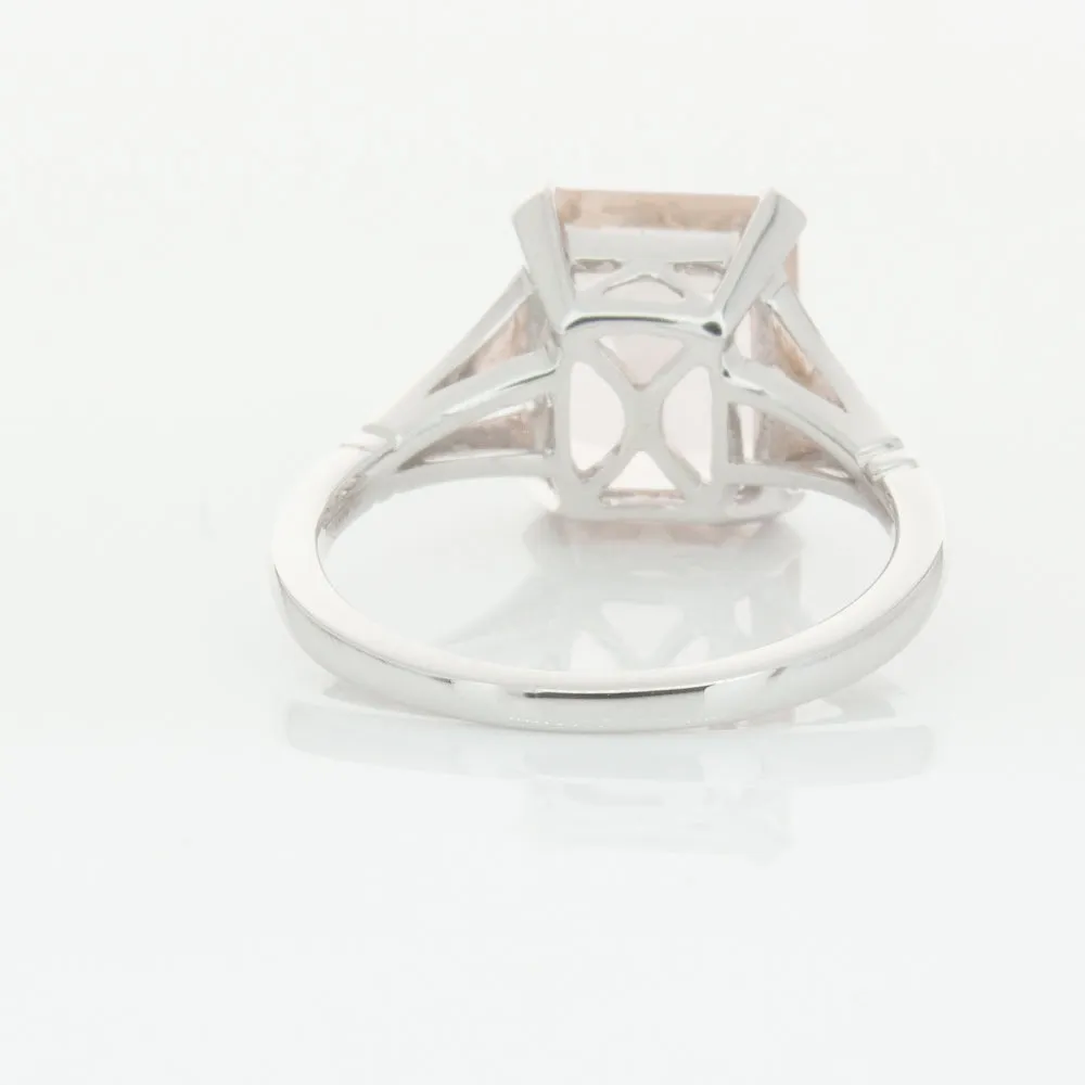 18ct White Gold 3.43ct Morganite Ring