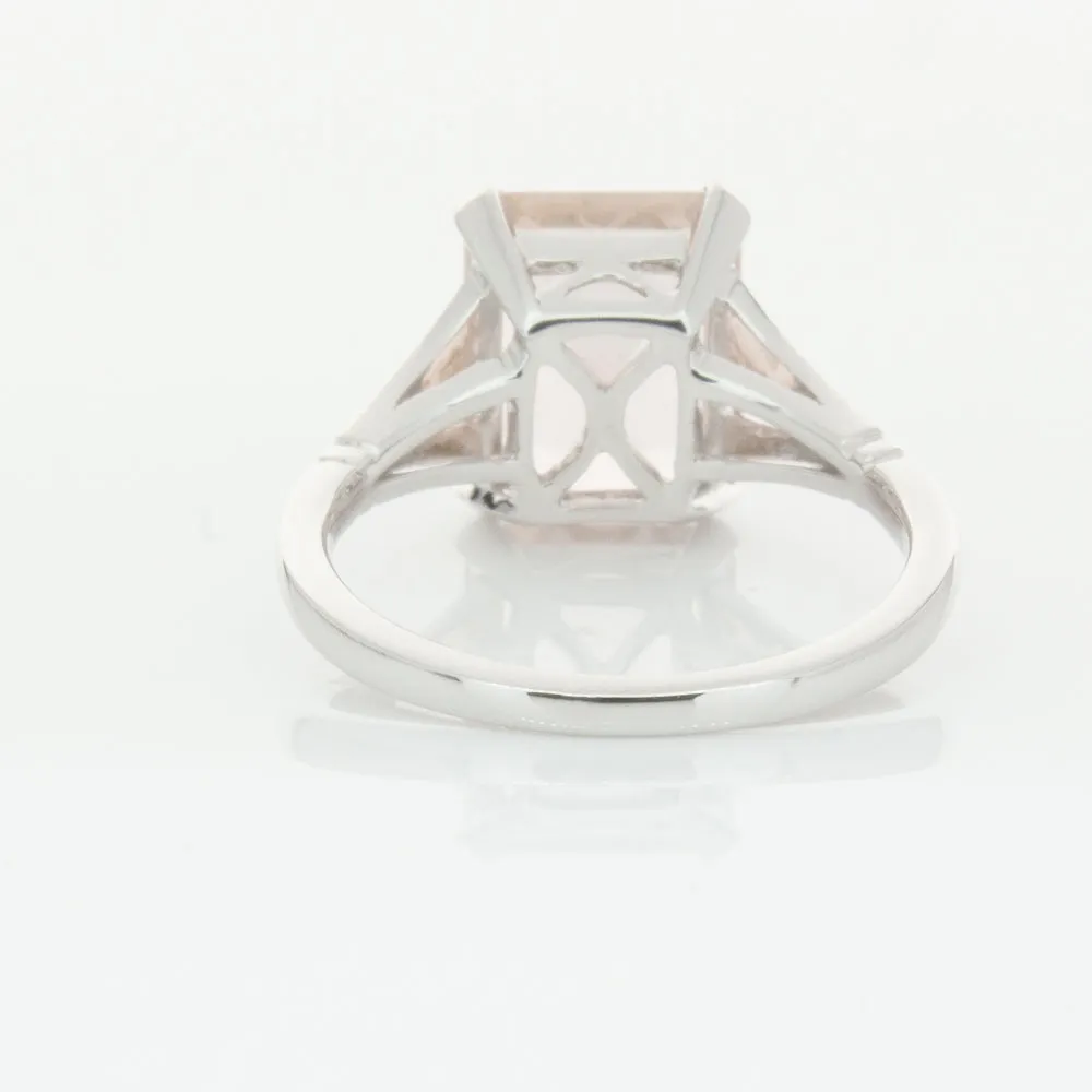 18ct White Gold 3.43ct Morganite Ring