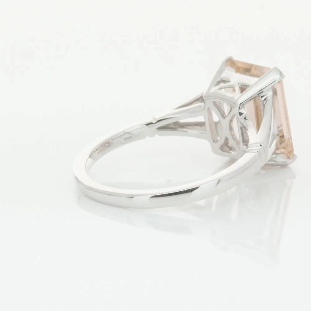 18ct White Gold 3.43ct Morganite Ring