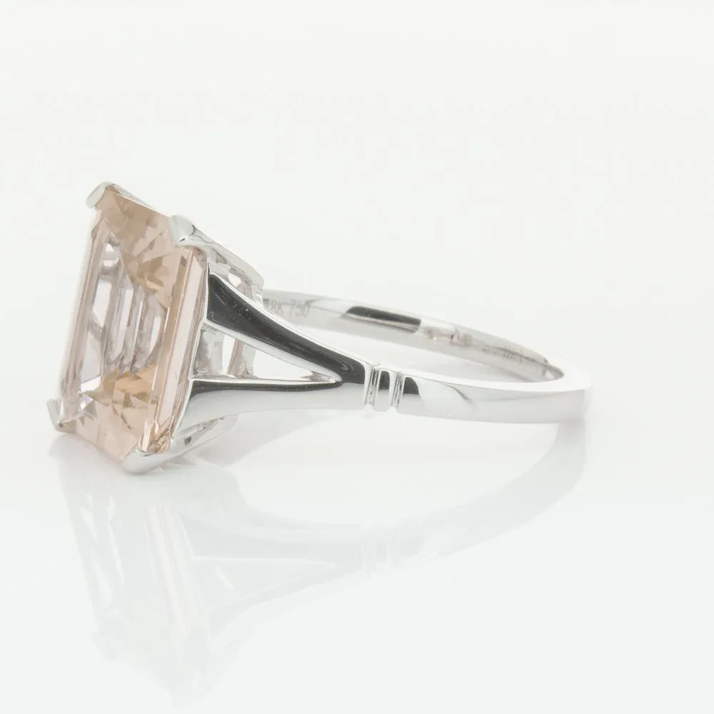 18ct White Gold 3.43ct Morganite Ring
