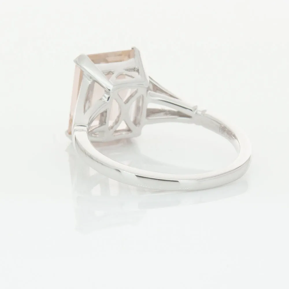 18ct White Gold 3.43ct Morganite Ring