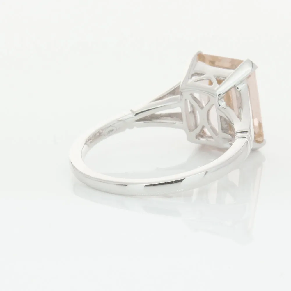 18ct White Gold 3.43ct Morganite Ring