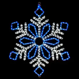 32" Blue and White LED Snowflake