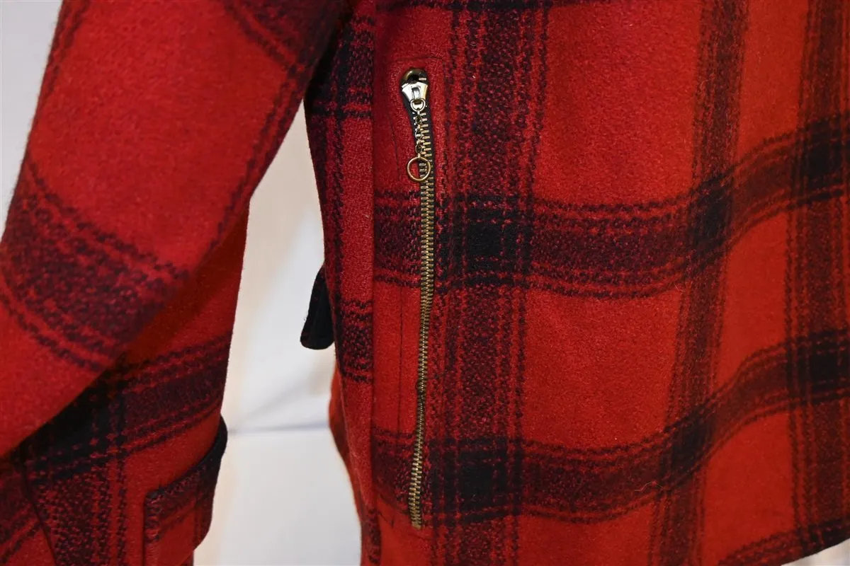 50s Johnson Woolen Mills Buffalo Check Hunting Coat Extra Large