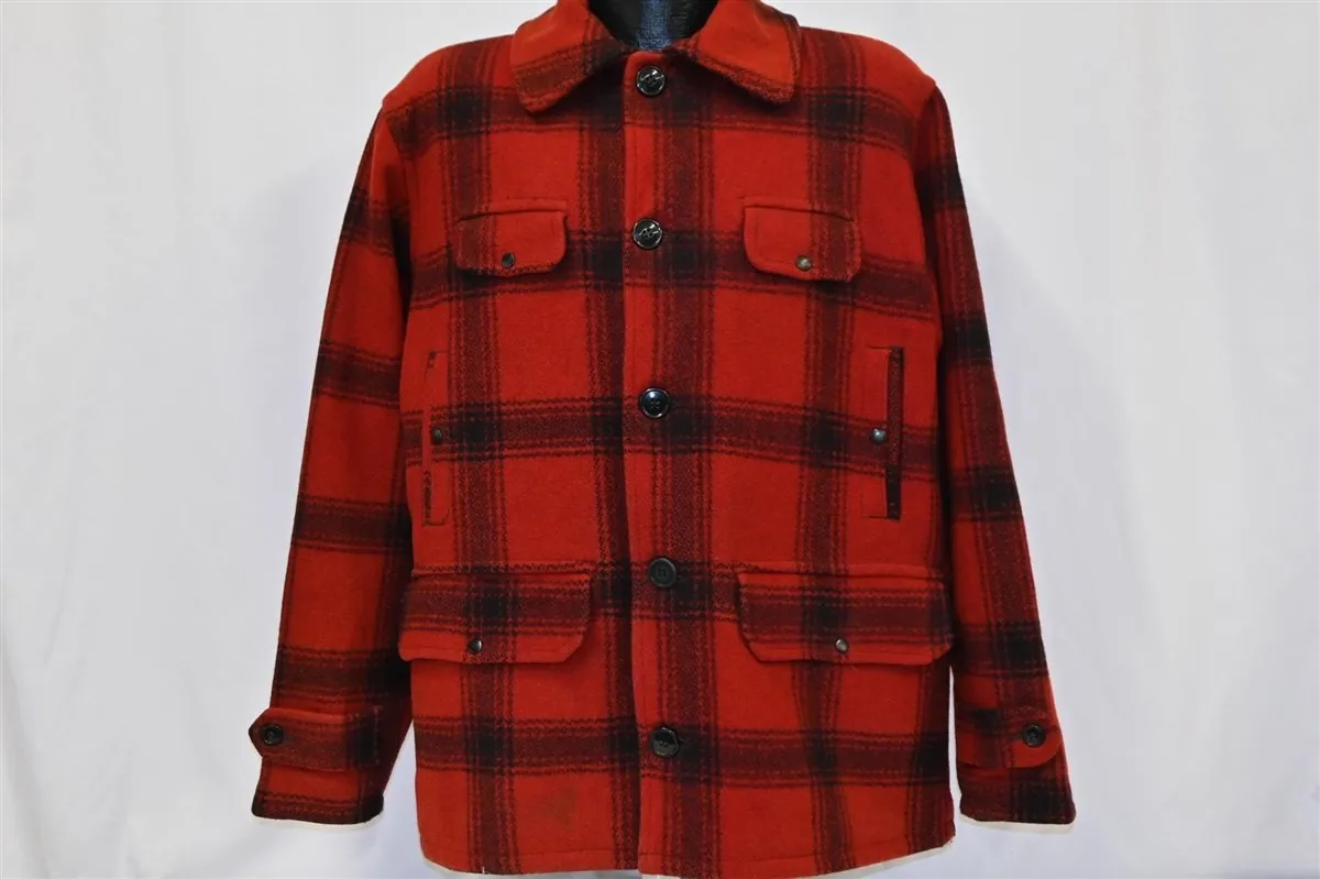50s Johnson Woolen Mills Buffalo Check Hunting Coat Extra Large