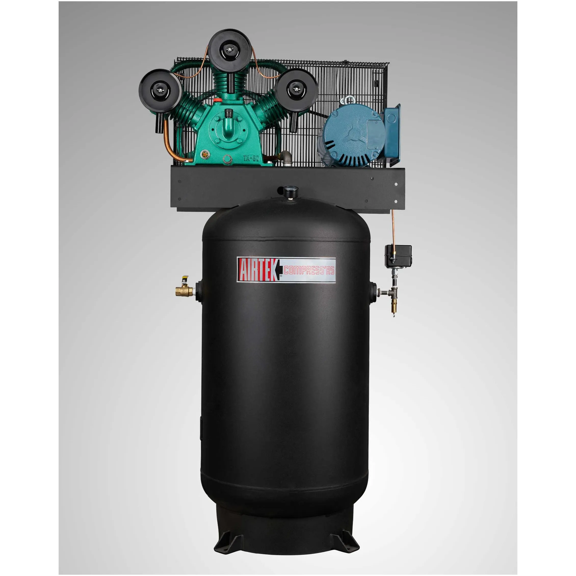 7.5 HP 80 Gallons Double Stage Vertical Electric Industrial Air Compressor