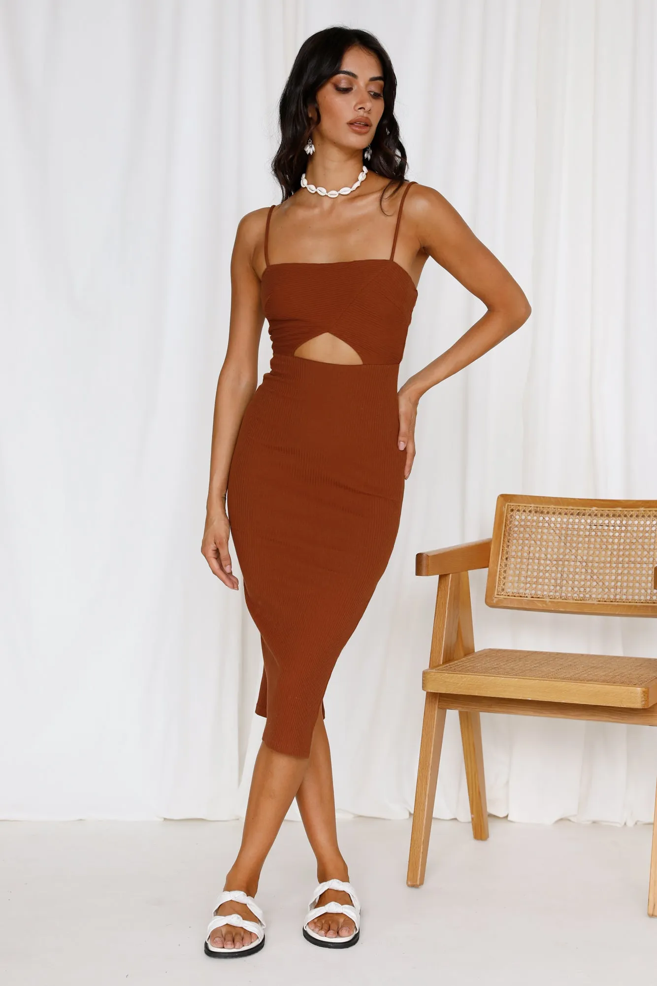 After The Rain Maxi Dress Brown