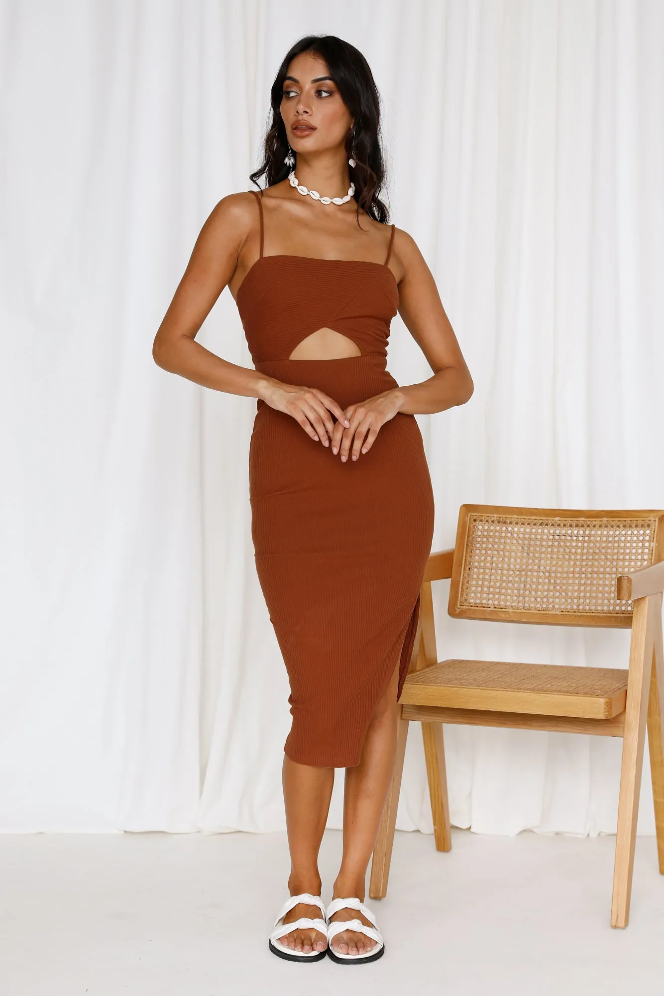 After The Rain Maxi Dress Brown