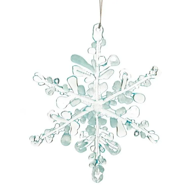 Aqua Acrylic Snowflake