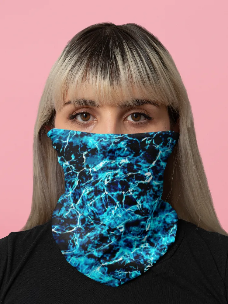 Aqua Blue Deeps Neck Gaiter
