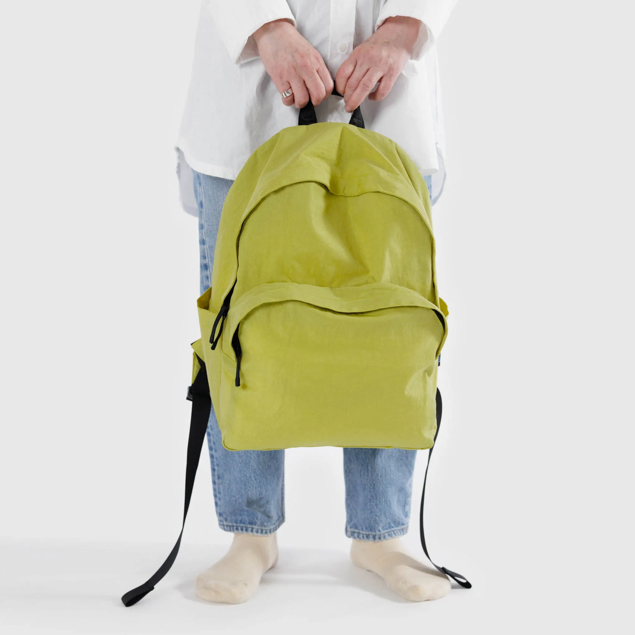 Baggu Recycled Nylon Large Backpack - Lemongrass