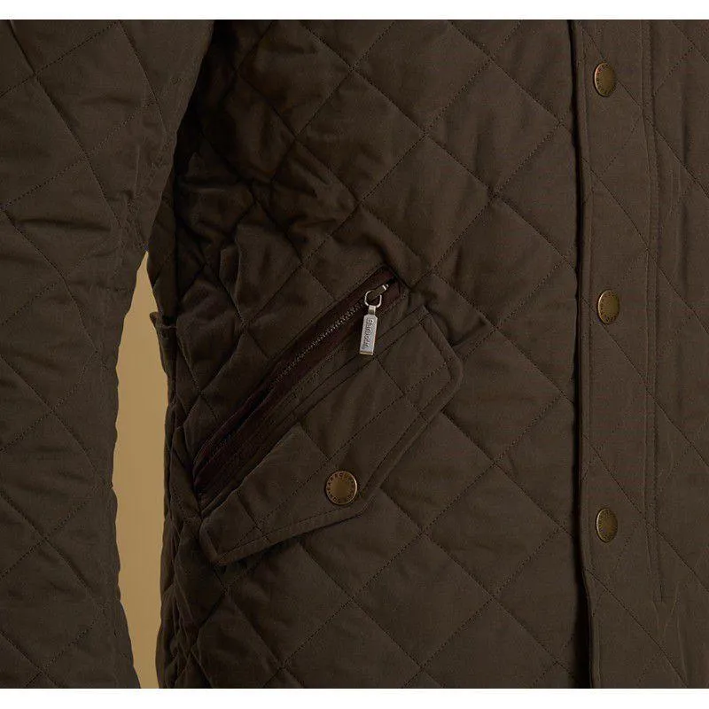 Barbour Shoveler Mens Quilted Jacket - Dark Olive