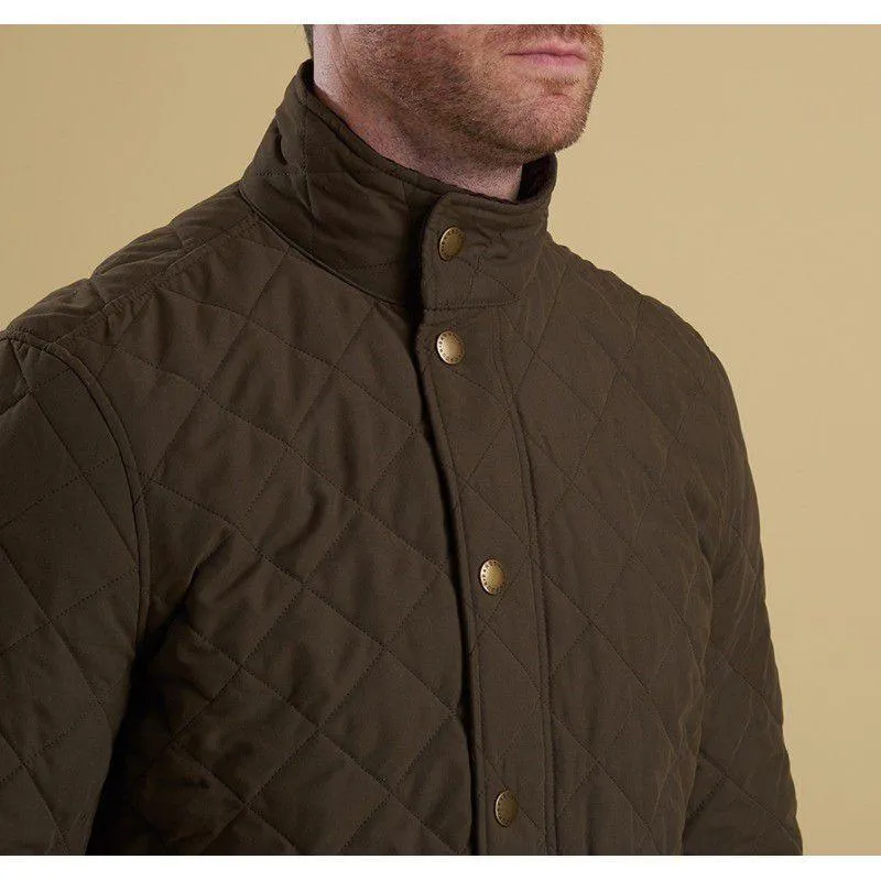 Barbour Shoveler Mens Quilted Jacket - Dark Olive