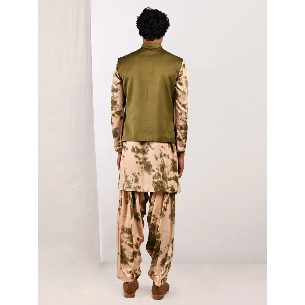 Bohame Bryn Tie Dye Jacket and Kurta (Set of 3)