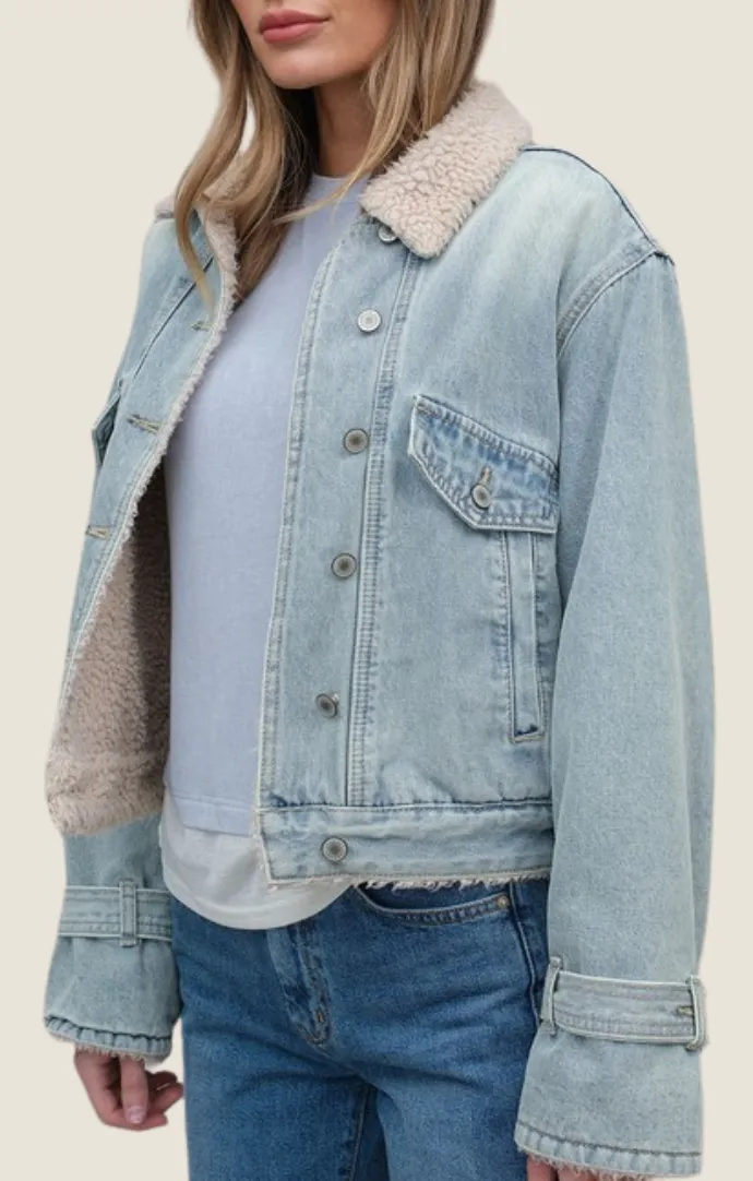 Bostyn Denim Sherpa Jacket