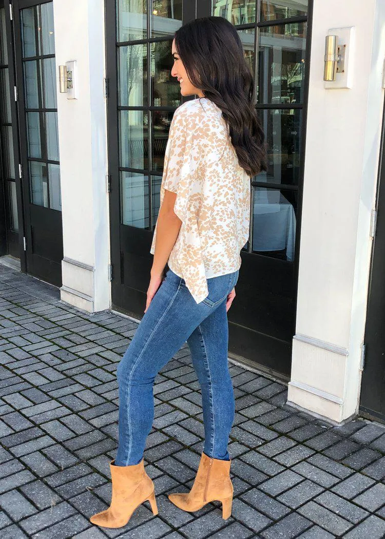 Buddy Love Dave Short Sleeve Kimono Top - Cowhide