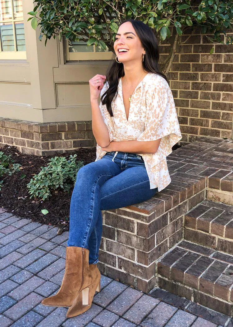 Buddy Love Dave Short Sleeve Kimono Top - Cowhide