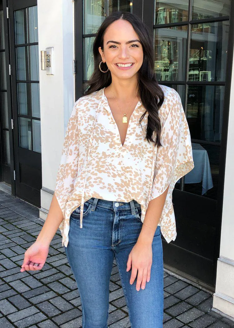 Buddy Love Dave Short Sleeve Kimono Top - Cowhide
