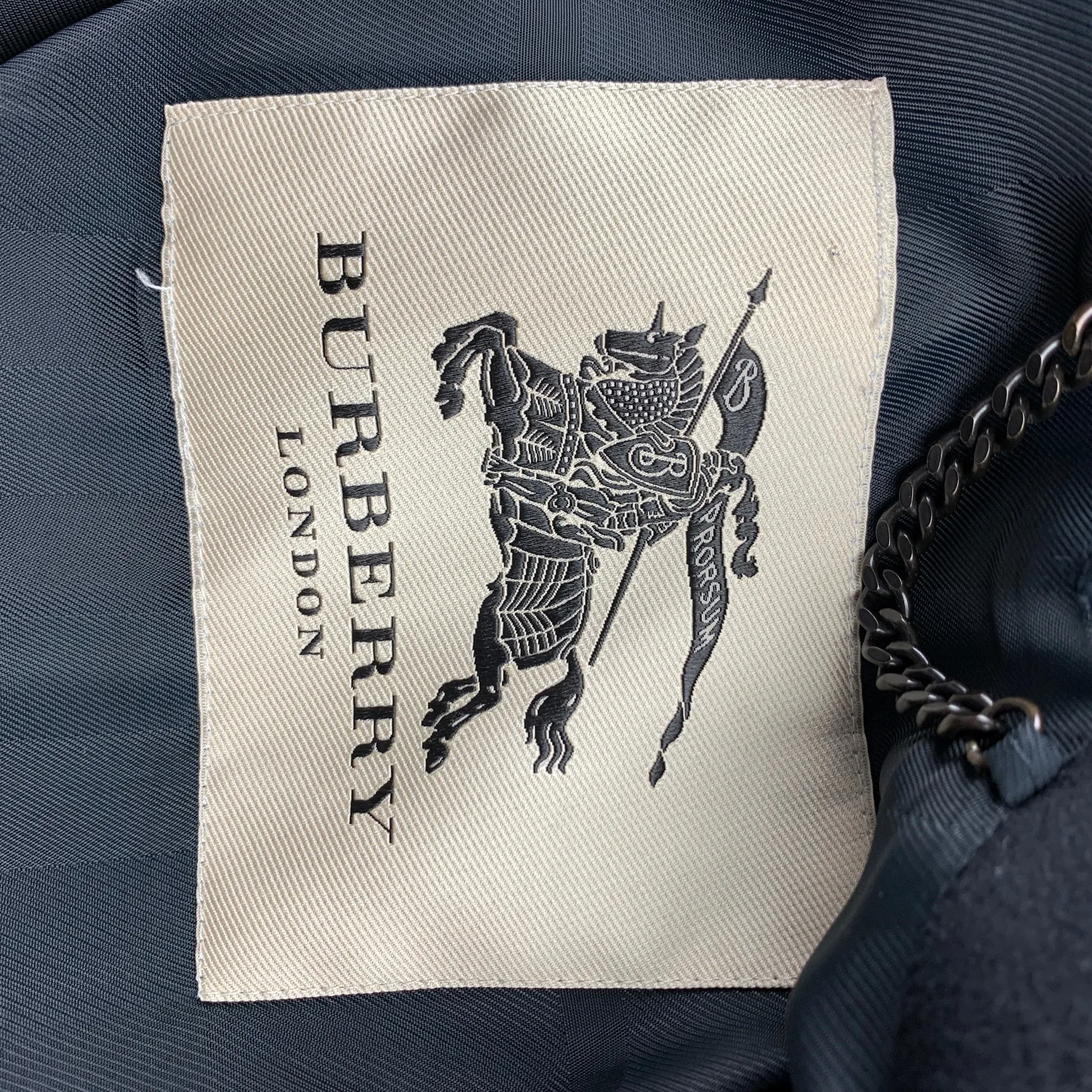 BURBERRY LONDON Size 36 Black Wool Double Breasted Peacoat