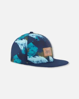Cap Printed Camouflage Peacoat