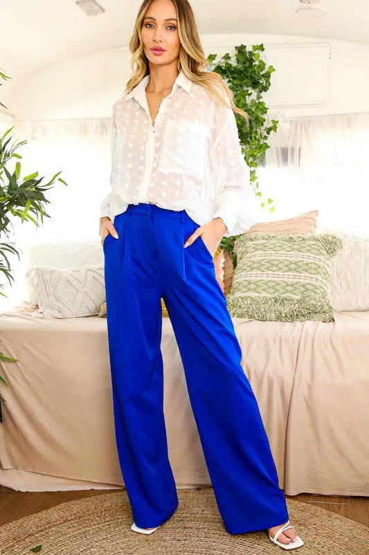CEO Wide Leg High Waisted Pants