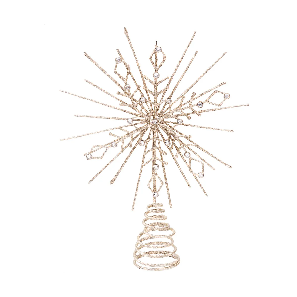 Champagne Snowflake Tree Topper