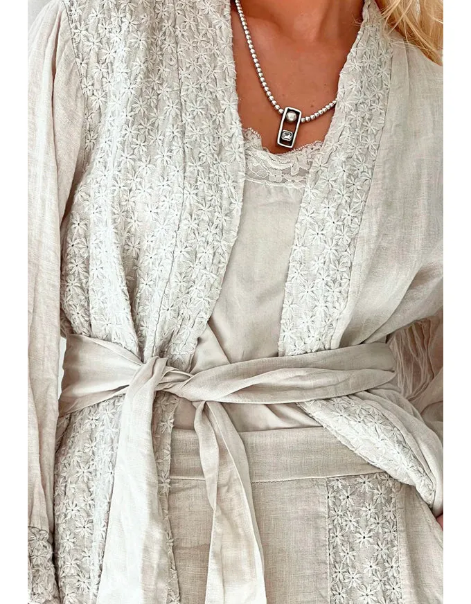 Chateau Linen Kimono Sand