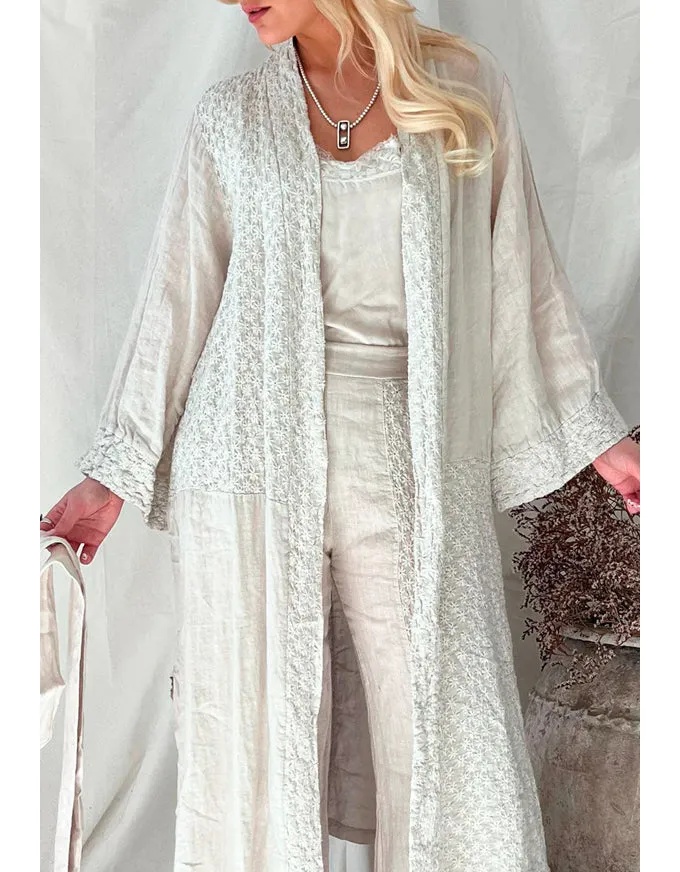 Chateau Linen Kimono Sand