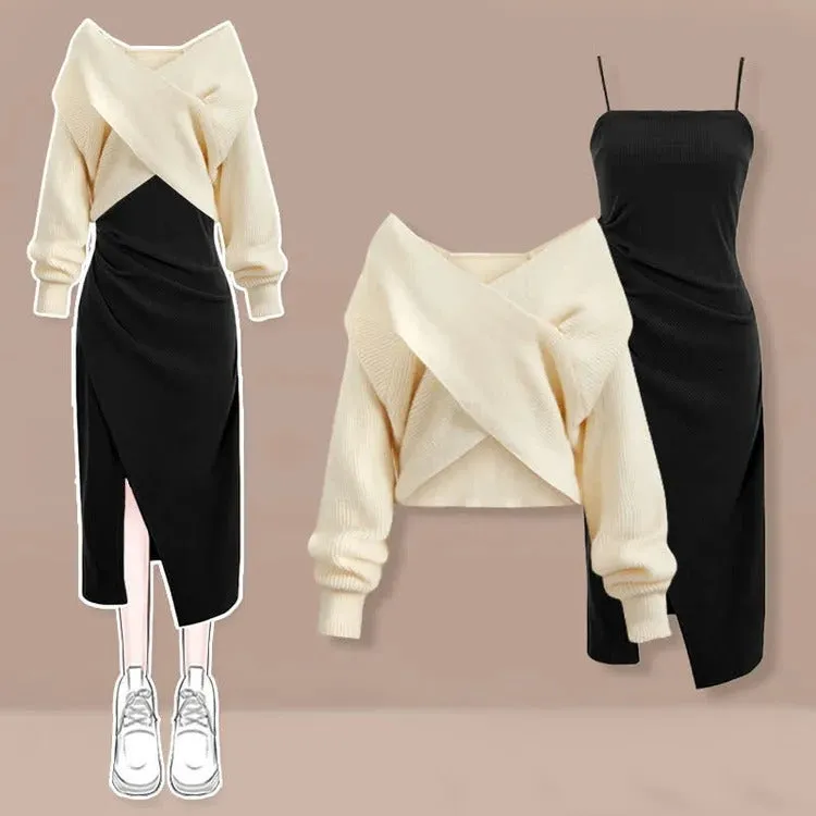 Chic Ruffled Midi Two-Piece Ensemble