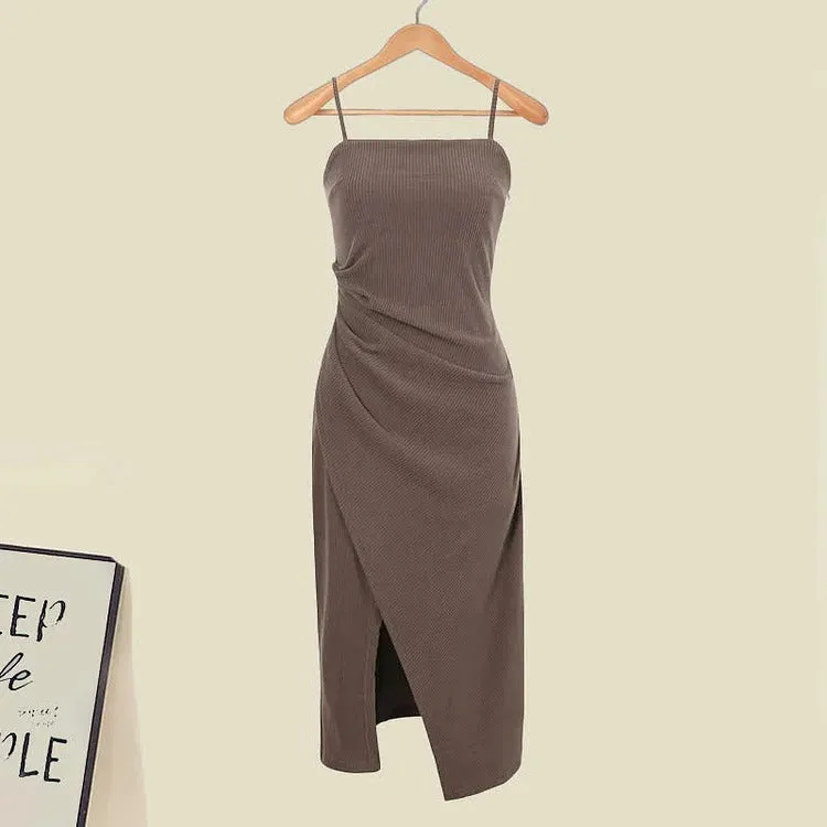 Chic Ruffled Midi Two-Piece Ensemble