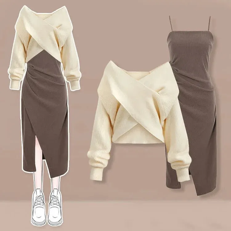 Chic Ruffled Midi Two-Piece Ensemble