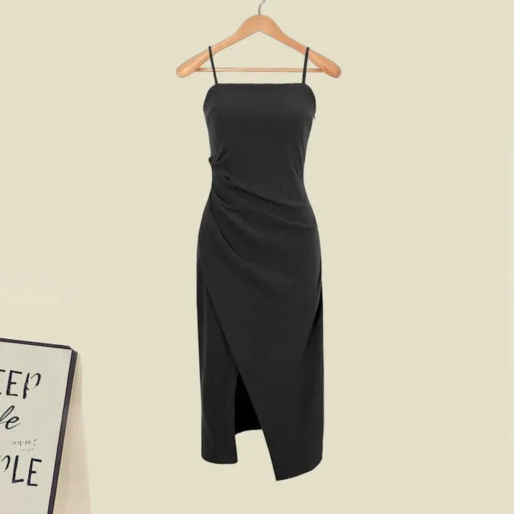 Chic Ruffled Midi Two-Piece Ensemble