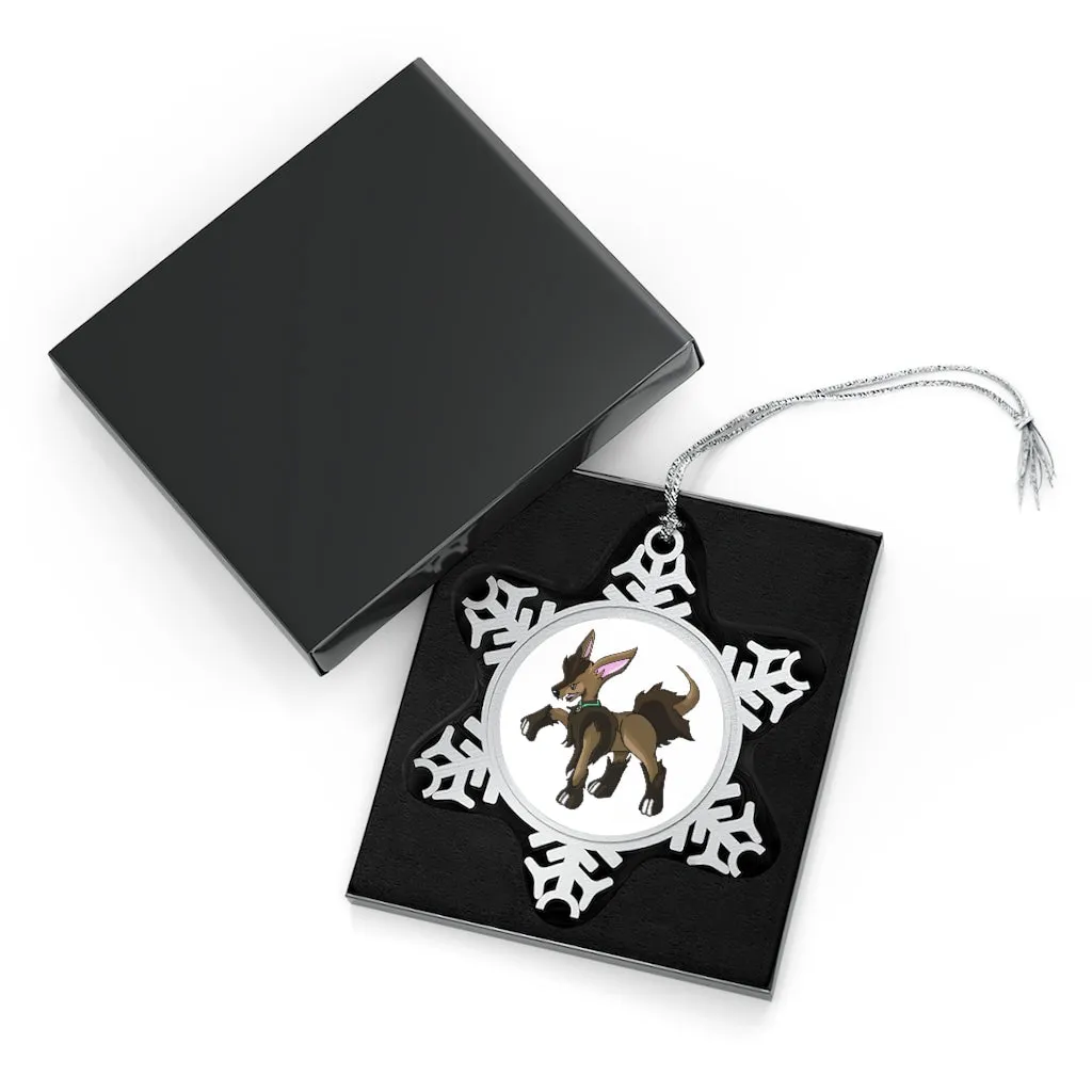 Chiwuahun Pewter Snowflake Ornament
