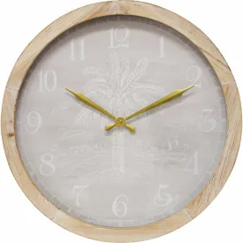 Clock Date Palm Neutral 60cm