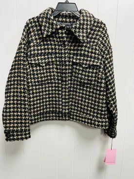 Coat Peacoat By Anthropologie In Black & Tan, Size: 1x
