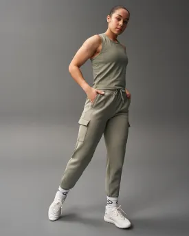 COOL-FEEL Women's Crop Tank Top - Olive