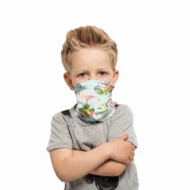 Cooling Neck Gaiter/Balaclava/Magic Scarf Headband & Face Mask For Kids (Flamingos (White))