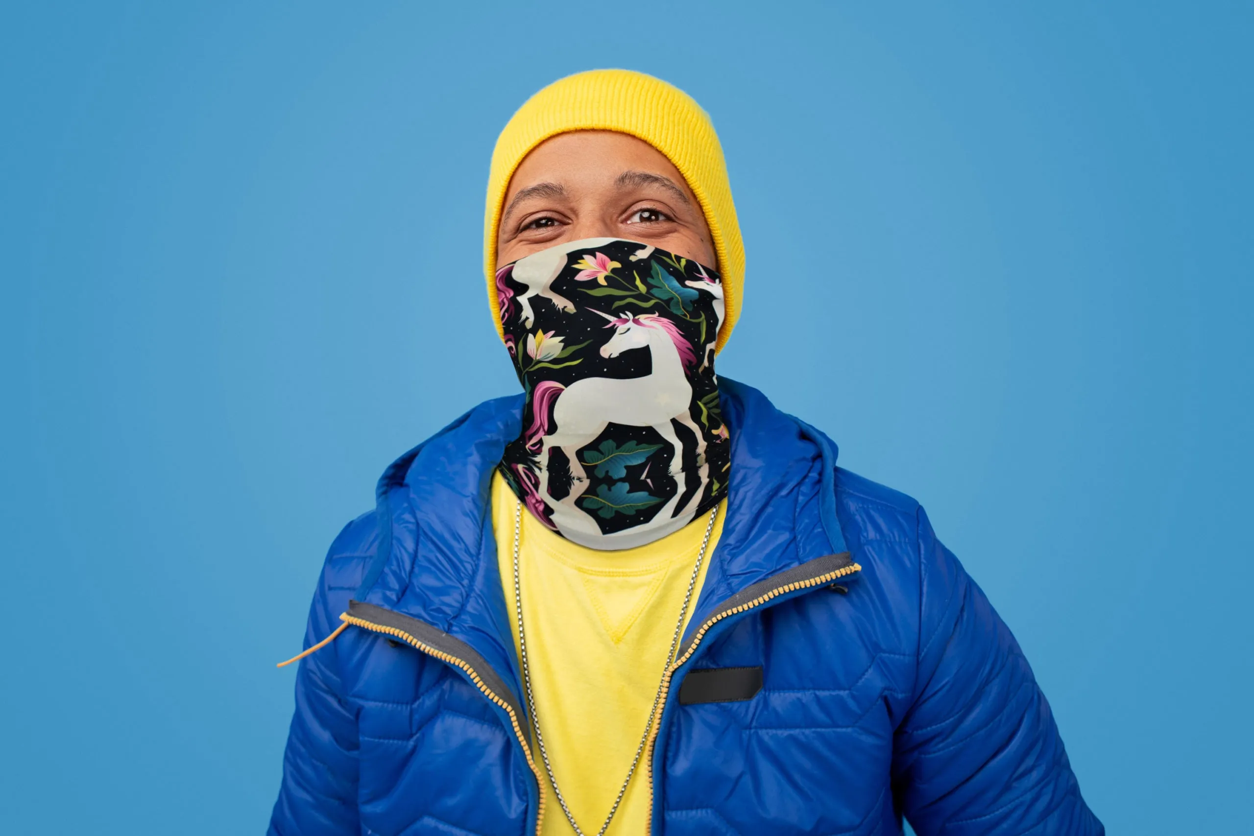 Cooling Neck Scarf Headband & Face Mask - Unicorn