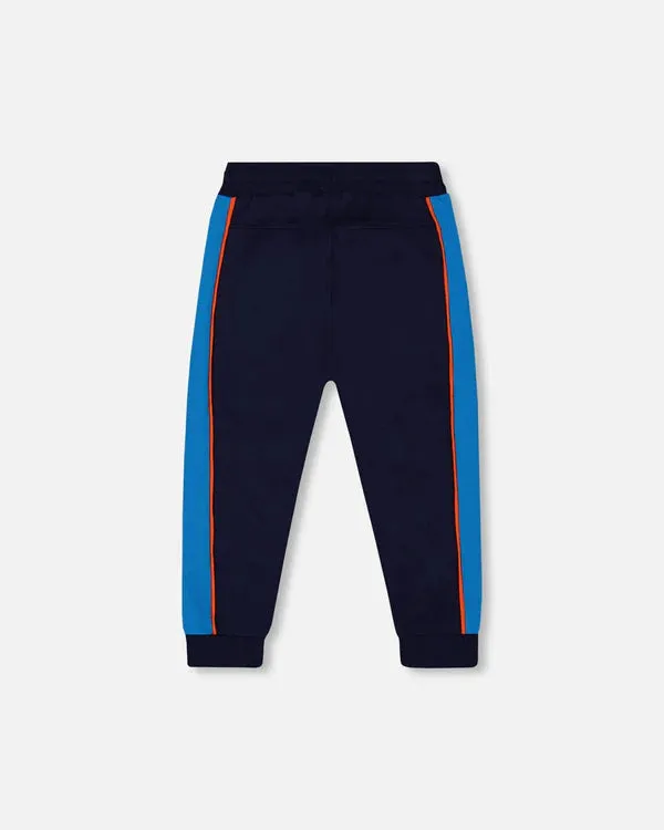 Deux Par Deux Baby Boy Fleece Sweatpants  G20T20  Peacoat *