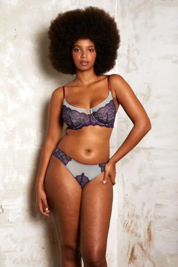 Enid Lace Underwire Bra- Deep Purple